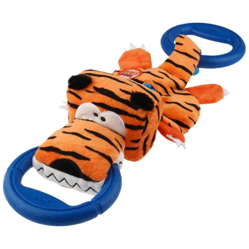 貴為(GiGwi)狗狗玩具拉環(huán)拔河毛絨橡膠玩具耐咬磨牙寵物玩具發(fā)聲