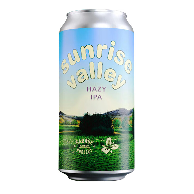 车库计划新西兰进口精酿帝国IPA啤酒绿颊鹦鹉日出山谷双倍浑浊精酿啤酒 日出山谷 440mL 1罐 双倍浑浊IPA