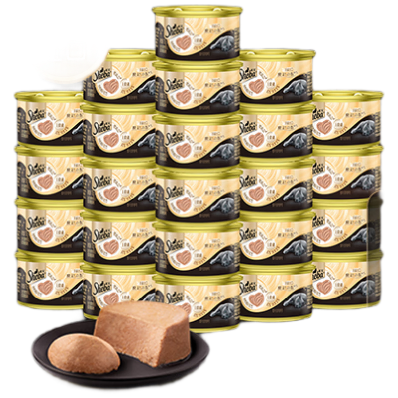 希宝进口全价成猫宠物主食罐头高肉补水慕斯罐鸡肉鸡肝70g*24罐