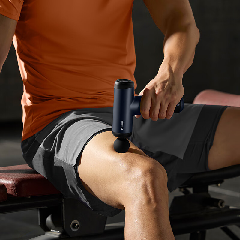 飞利浦（PHILIPS）筋膜枪按摩器 专业级全身肌肉放松按摩仪 运动家用健身肩颈腰腿经筋颈膜枪生日礼物送男女友父母 标配（轻量机身+强芯加强）