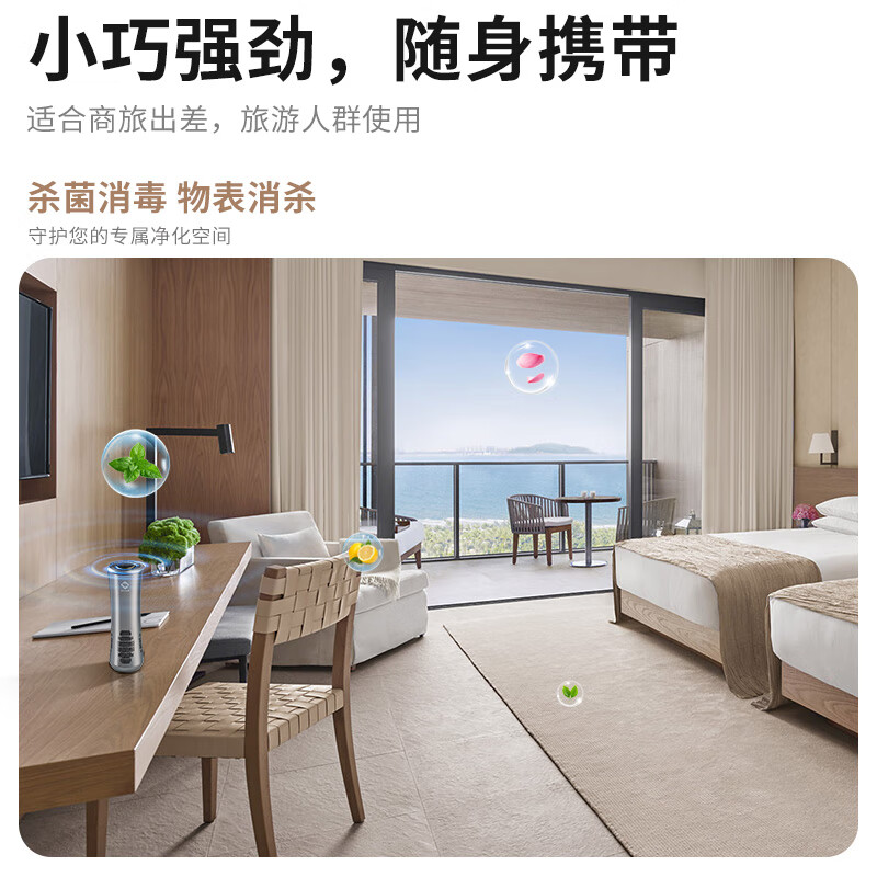 S神光科技车载便携式等离子体净化消毒器新车内避免感冒交叉感染杀过敏原菌去清除除烟酒尿异味甲醛 鎏金灰：轻奢舱内美学，百万级呼吸SPA