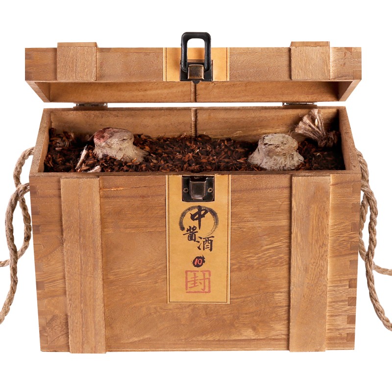 李萬山贵州茅台镇酱香型白酒中酱酒年份老酒53度酒糟埋藏窖藏坤沙酒