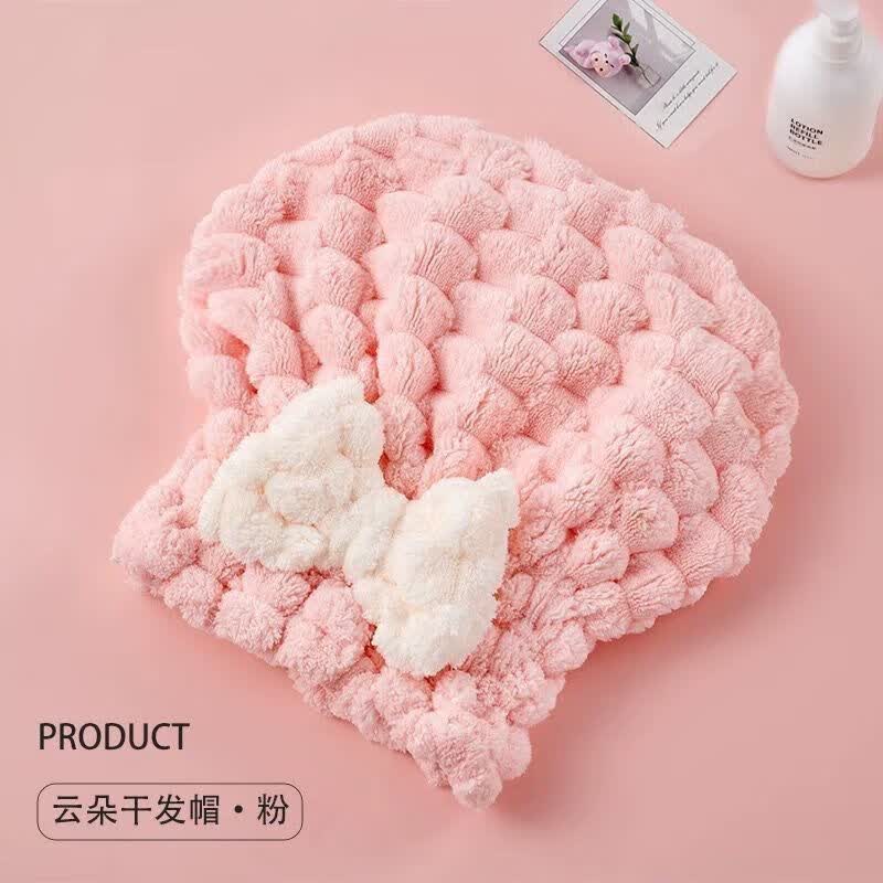 小红书同款速干 樱花粉干发帽