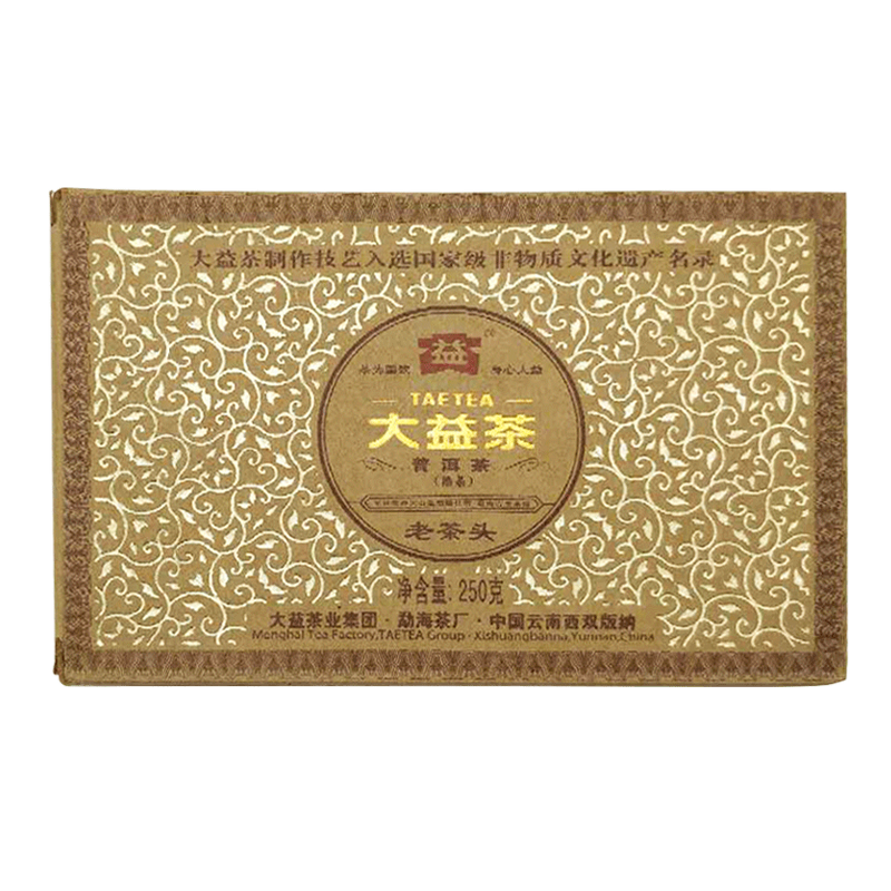 大益普洱茶 熟茶 老茶頭 茶磚熟普茶葉 2011年-11年隨機單片250g
