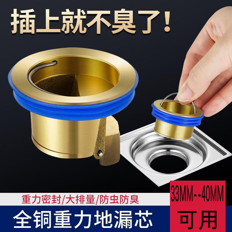 英俊绿林卫生间下水道地漏防臭器全铜内芯厕所下水管道防虫防反味下水配件 全铜地漏芯【一个】怎么看?