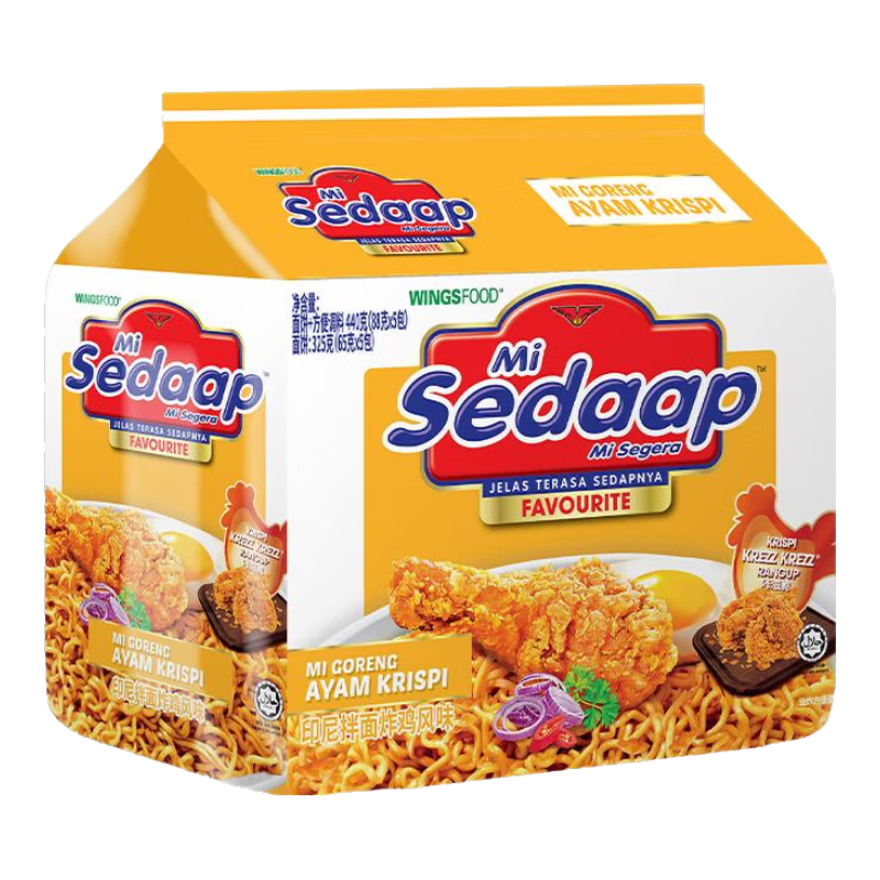 辉英喜达sedaap印尼拌面炸鸡风味440g 进口干拌面泡面方便面速食夜宵