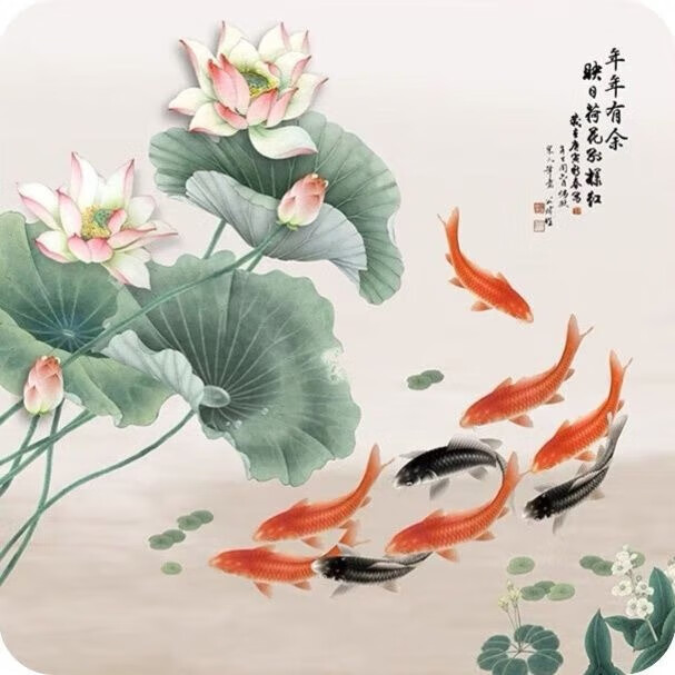 俯界(FUJIE)浴室壁画储物柜卫生间免打孔置物架洗澡放衣服收纳盒 蛇年大吉-39*39 39*39