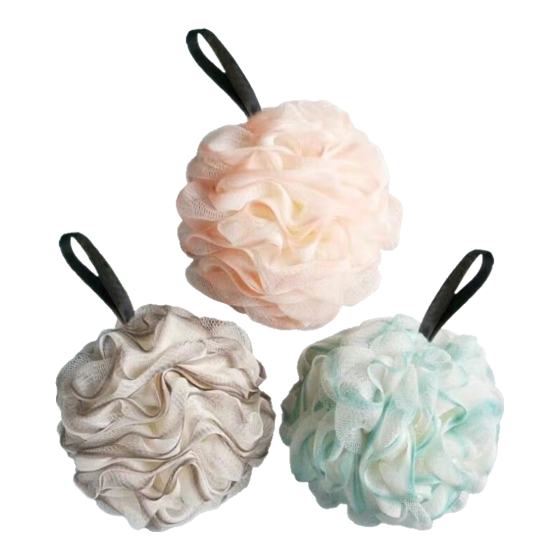 高档沐浴球大号新款浴花柔软不散耐用可爱少女泡澡球洗澡神器网红 三色浴花