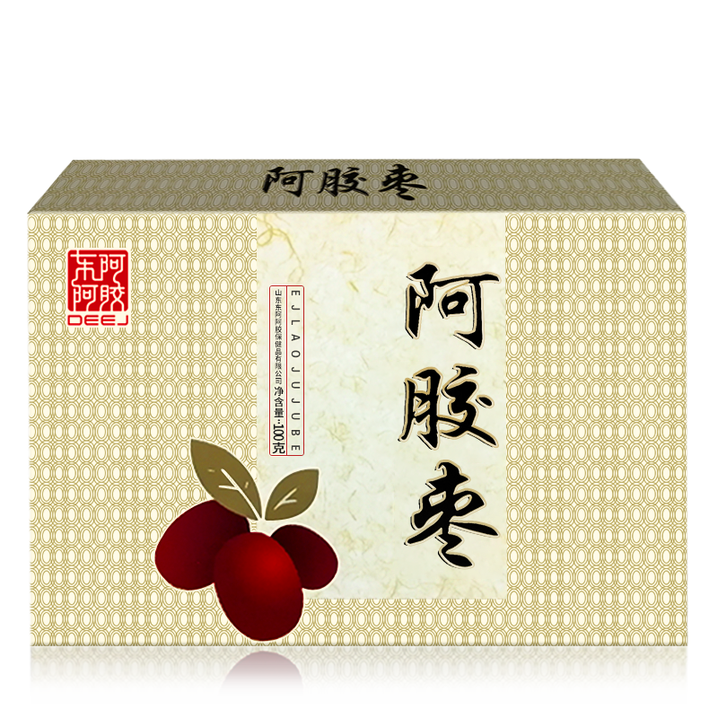 东阿阿胶胶桃花姬阿胶糕即食阿胶糕固元糕营养品 送长辈 年货礼盒礼袋礼品 阿胶糕75g*2盒+100g枣*2盒【礼盒装】