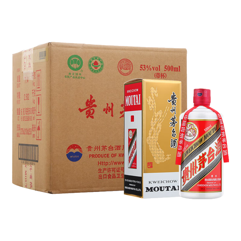 MOUTAI ę́ 2022�� ���� �����Ͱ׾� 53�� 500ml*6 ����װ