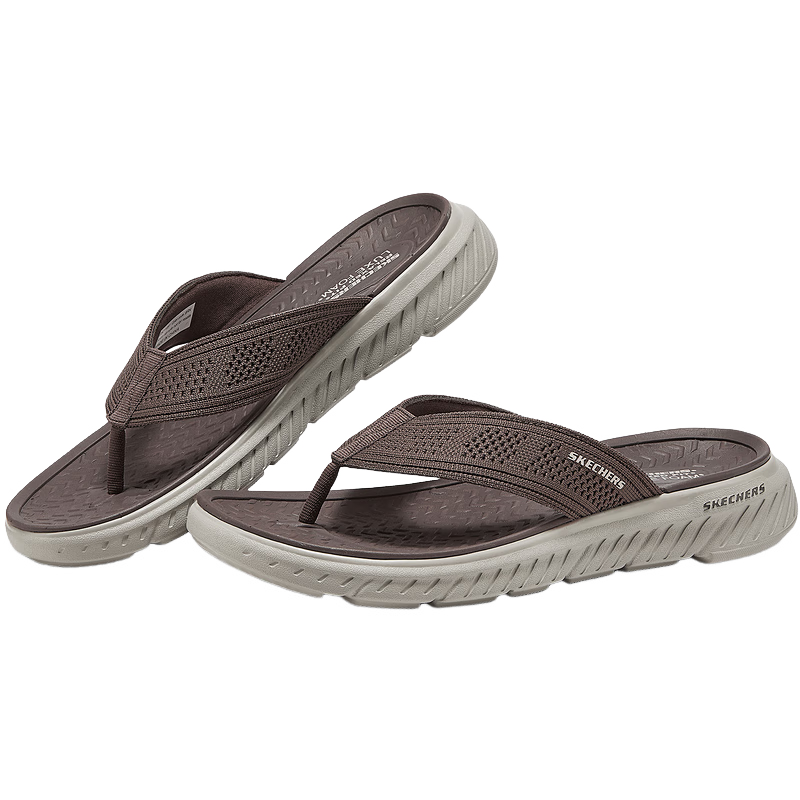 斯凱奇（SKECHERS）拖鞋男士夏季外穿人字拖EVA透氣軟底一腳蹬涼拖鞋沙灘鞋211081