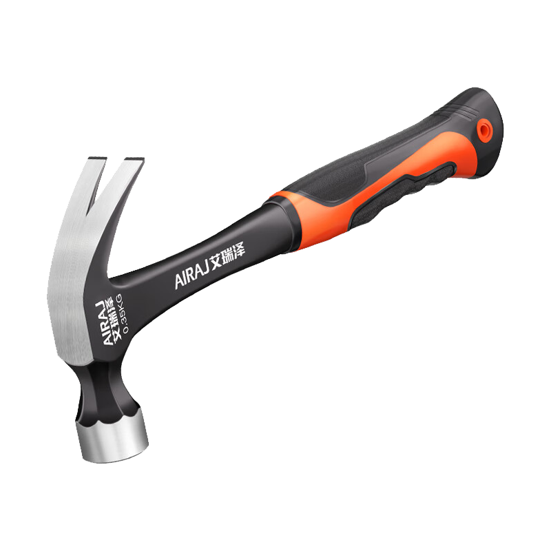 艾瑞澤羊角錘一體成型鐵錘木工專用榔頭釘錘家用錘子工具0.35kg