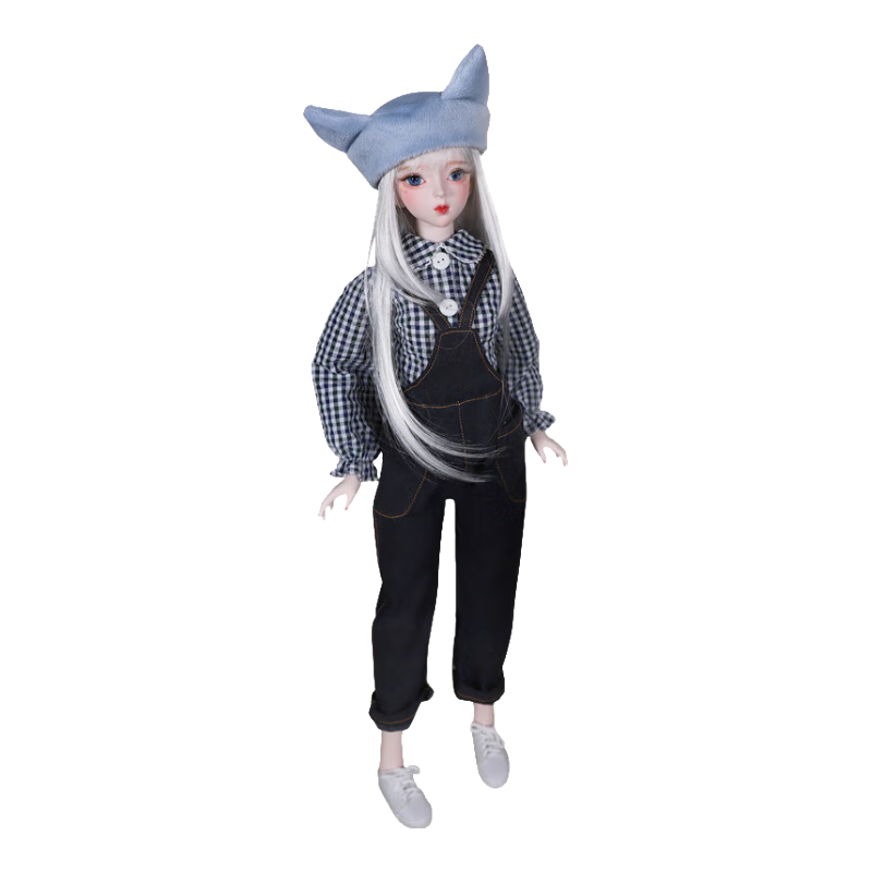 德必勝換裝洋娃娃兒童仿真60CM公主玩具女孩BJD人偶SD女娃玩偶女生禮物 開腦版瞄瞄套裝 三分60厘米大號 34關(guān)節(jié) 手繪妝