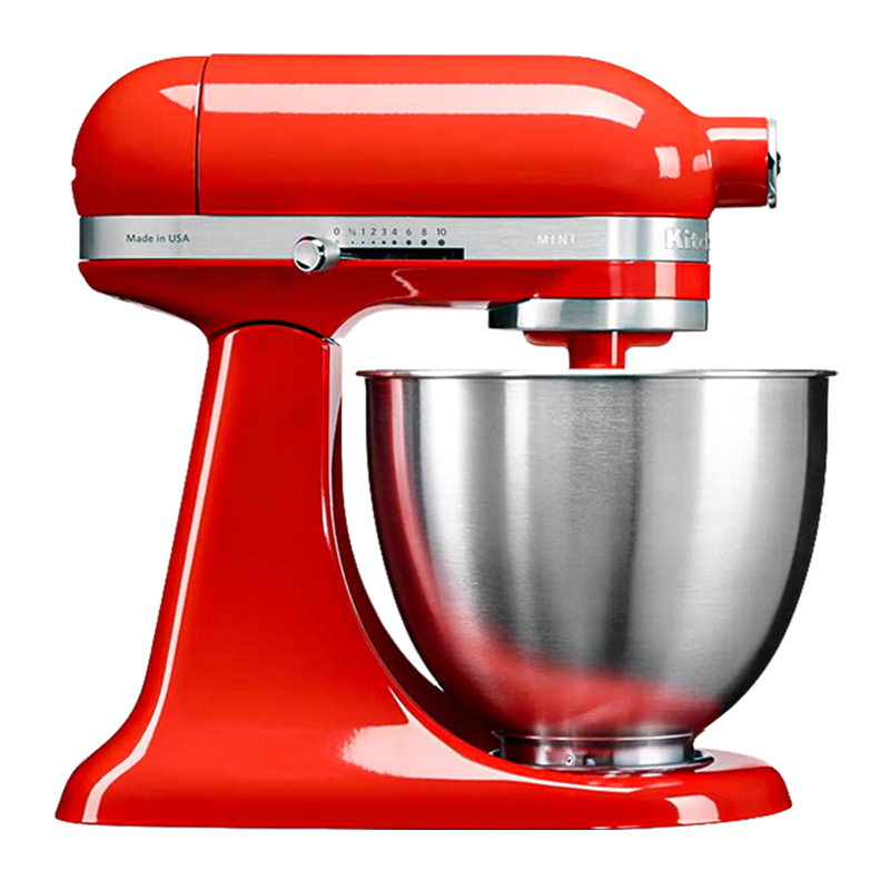KitchenAid（凱膳怡）【國(guó)家補(bǔ)貼】廚師機(jī)家用小型3.5QT多功能和面攪拌機(jī) 暖橘紅 5KSM3311XCHT