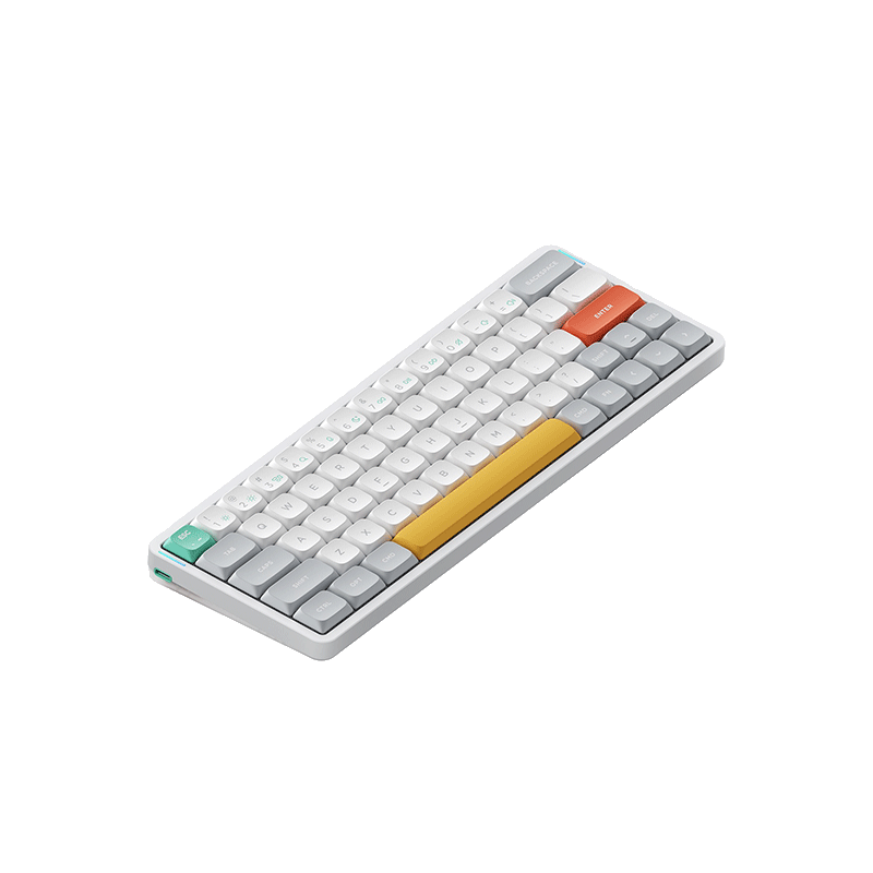 NuPhy Air60 V2矮轴机械键盘 mac无线蓝牙超薄三模静音打字办公键盘 迷你便携60配列有线RGB热插拔游戏 月岩灰 芦荟轴（线性轴/37gf） 64键