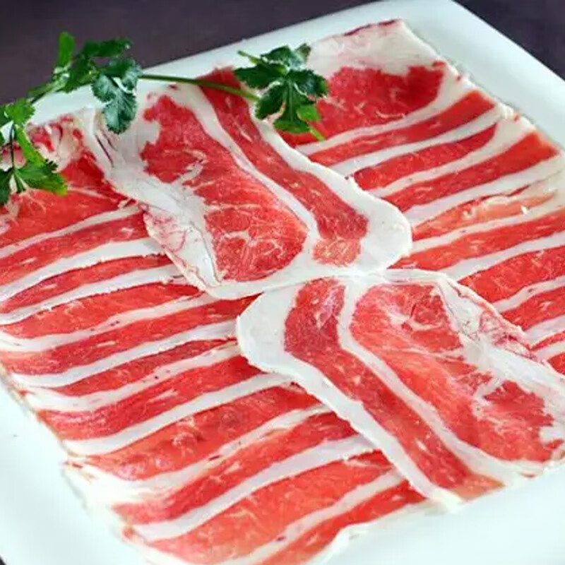 牧海肴原切羔羊肉卷 鲜切羊肉片冷冻肥羊卷内蒙涮火锅食材批发 清真羊肉 羔羊原切羊肉片3斤装
