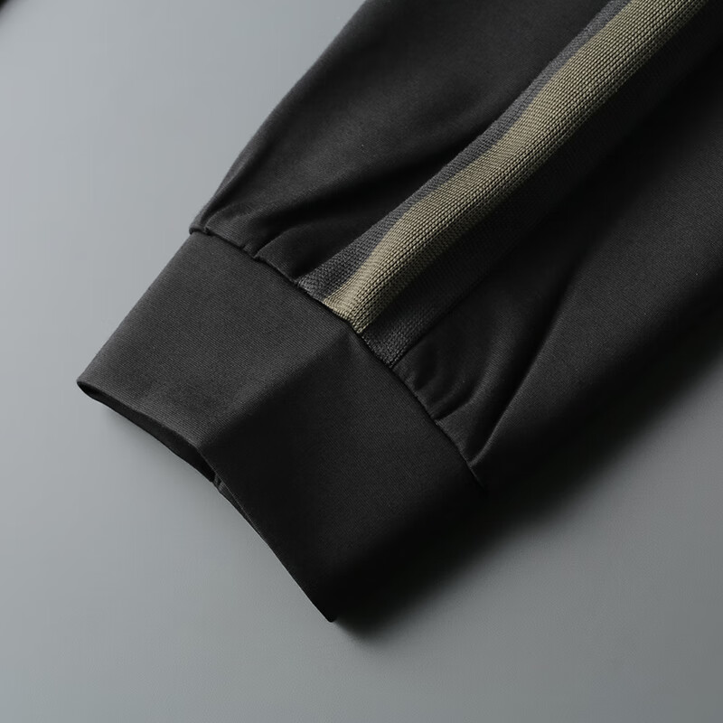 黑鲸运动裤男春秋薄款束脚裤潮牌裤子卫裤 黑色 2XL