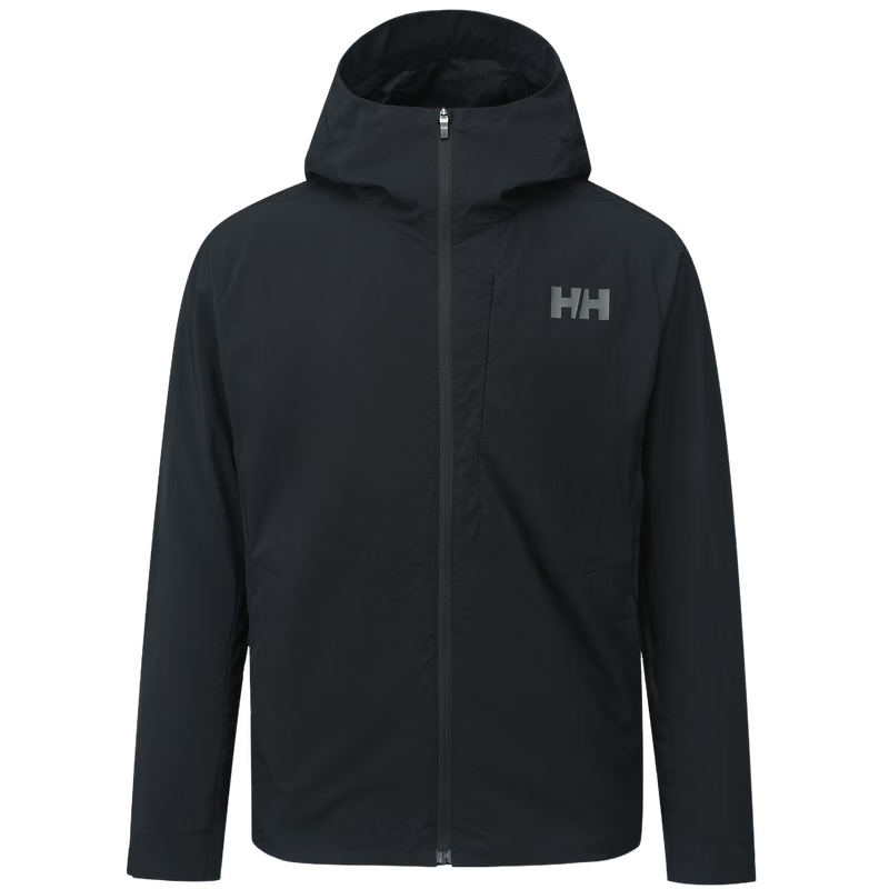 HELLY HANSEN, H/H海丽汉森hh25春新男款户外风格简约褶皱防泼水时尚夹克外套 黑色 XL