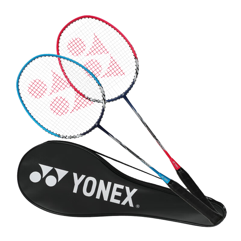 YONEX尤尼克斯羽毛球拍对拍专业训练轻量耐打NR6000i红蓝附球+手胶