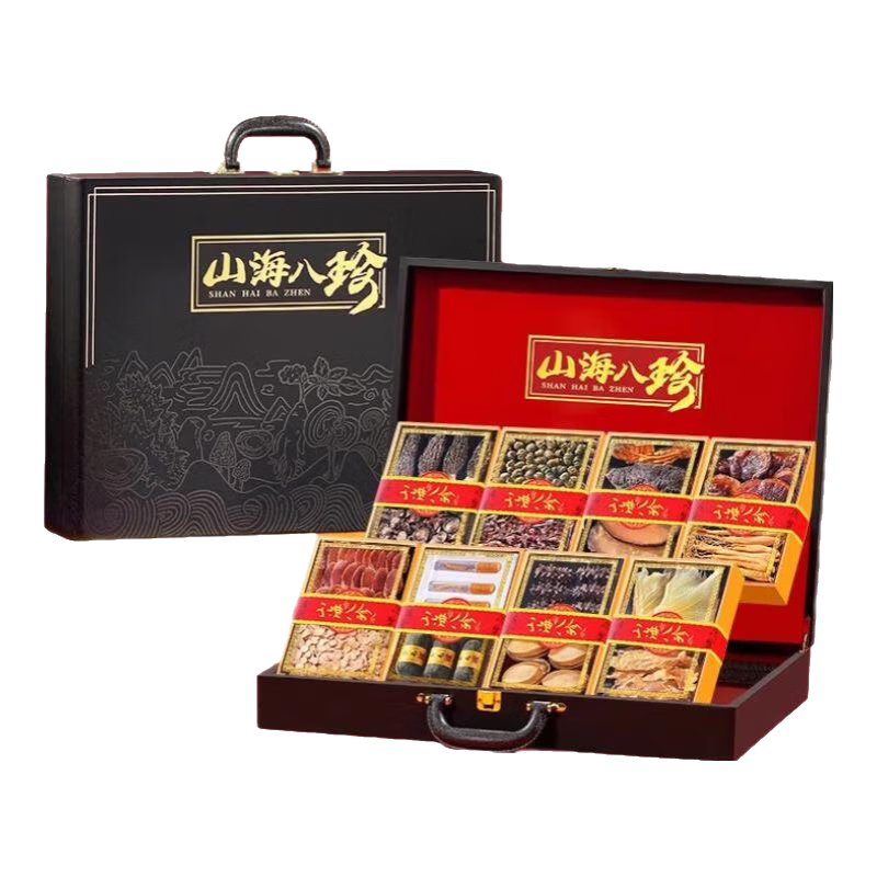大連特產(chǎn)海參鮑魚人參禮盒過節(jié)送禮送父母長輩山珍海味高檔滋補(bǔ)禮 【紅色十六拼禮盒】多重豪禮，多重營養(yǎng)