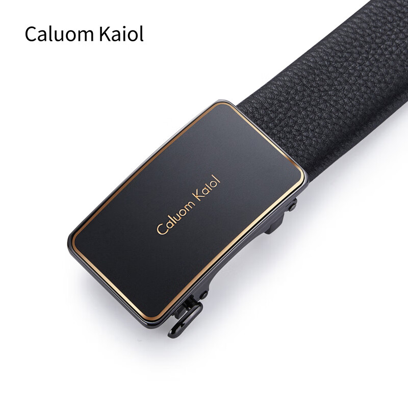 Caluom Kaiol品牌皮带男真皮男士腰带牛皮自动扣商务裤带新年礼物送男友老公 【专柜礼盒】8036A/内穿式 110cm -130cm默认随机（可修剪）需要其他尺码联系客服