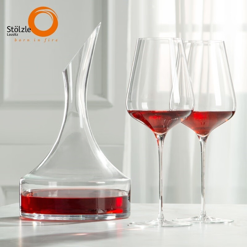 索雅特 Stolzle德国进口手工水晶玻璃红酒杯白葡萄酒杯高脚杯创意醒酒器 Q1手工波尔多红酒杯 2支 600ml
