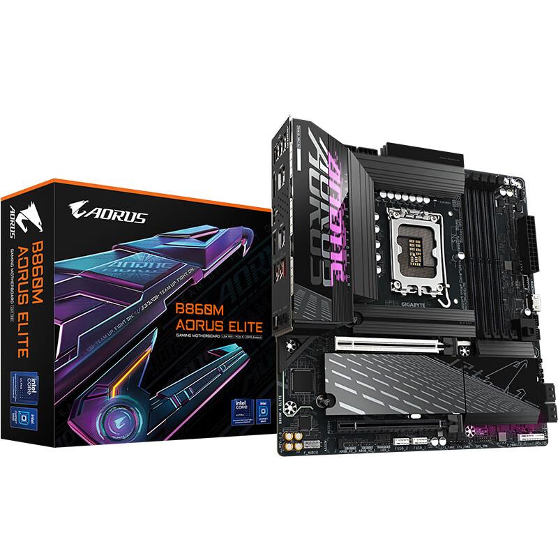 技嘉（GIGABYTE）冰雕B860M AORUS ELITE WIFI6E ICE电竞雕 B860M 小雕主板支持 CPU 285K/265K/265KF (Z890/1851） 小雕  B860M AORUS ELITE