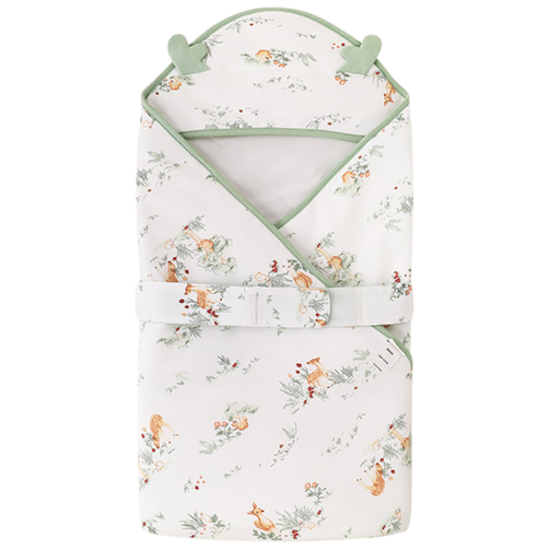 英氏(YEEHOO)嬰兒包被產房襁褓包單新生兒防驚跳包巾 四季 春潯山野90*90CM
