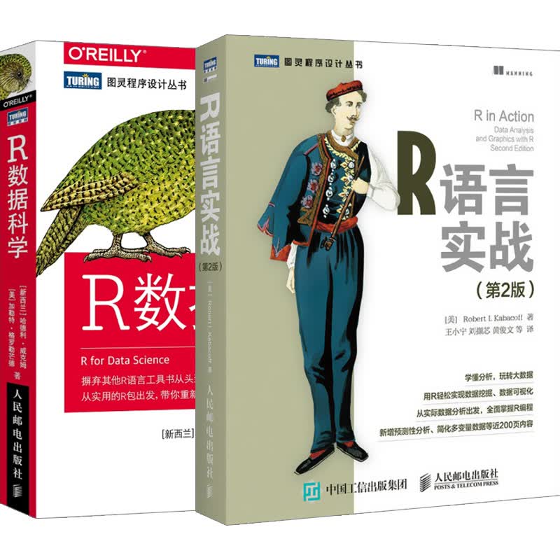 2本 R语言实战 R数据科学 数据分析统计 编程入门