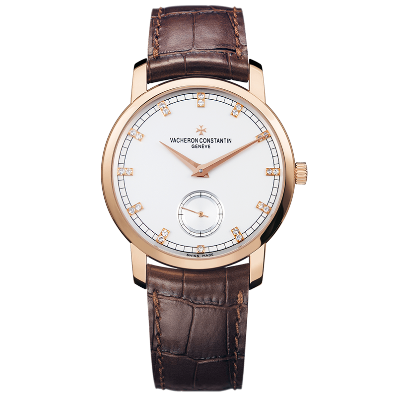 【二手95新】江诗丹顿传承18k玫瑰金刻度钻手动机械男表82172/000r