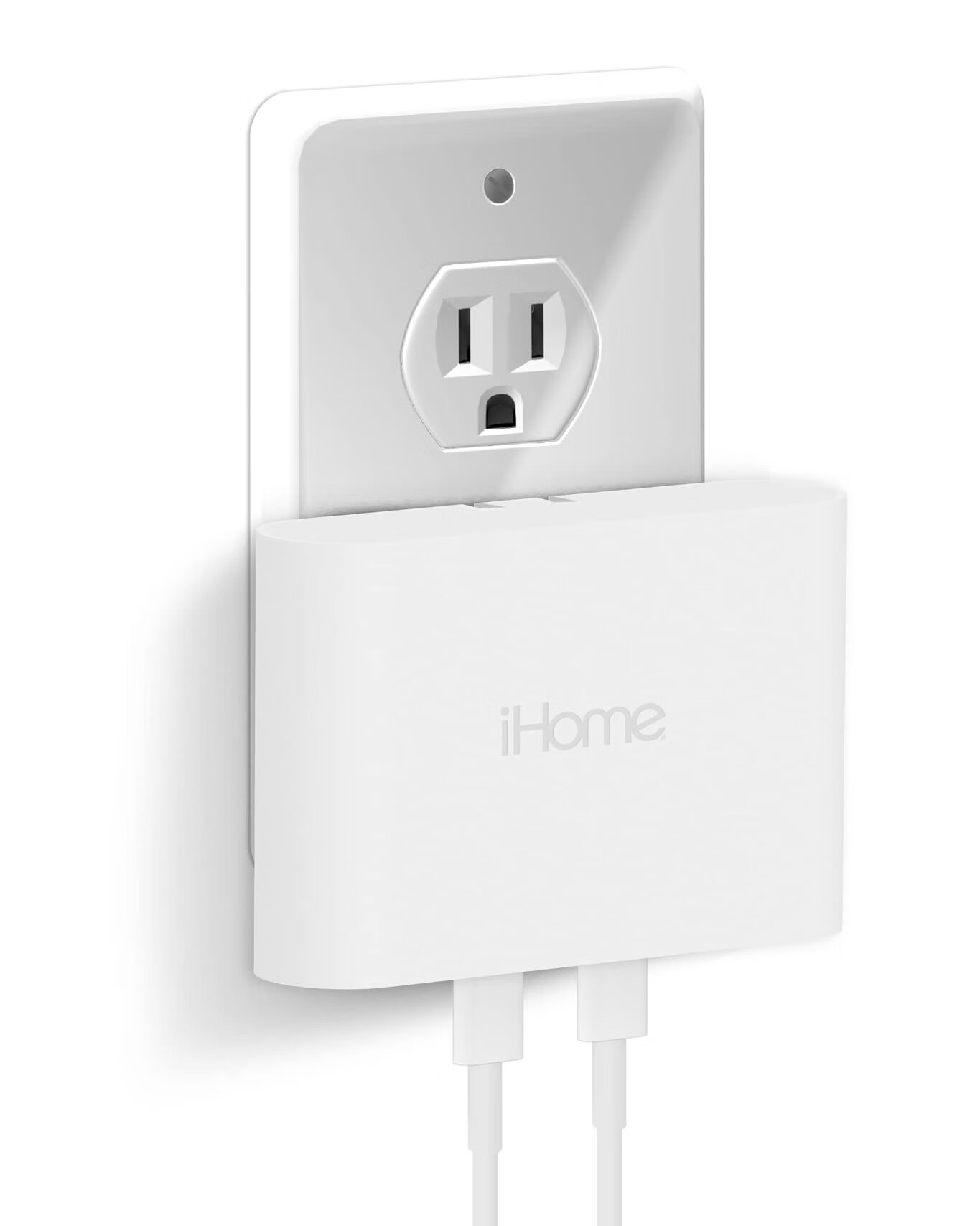iHome 多端口 USBC 充电器 AC Pro 2 端口 USB C 充电器块  USB C 壁式充电器
