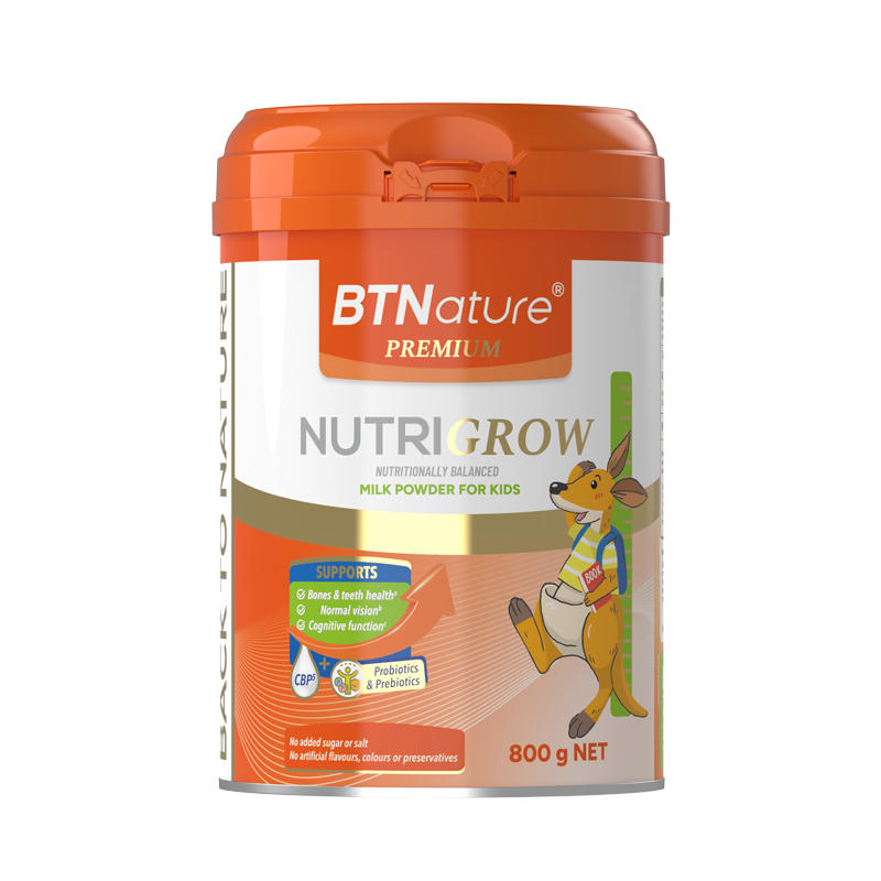 BTNature儿童成长奶粉3-6-15岁以上学生贝特恩蓝胖子高钙DHA乳铁蛋白800g