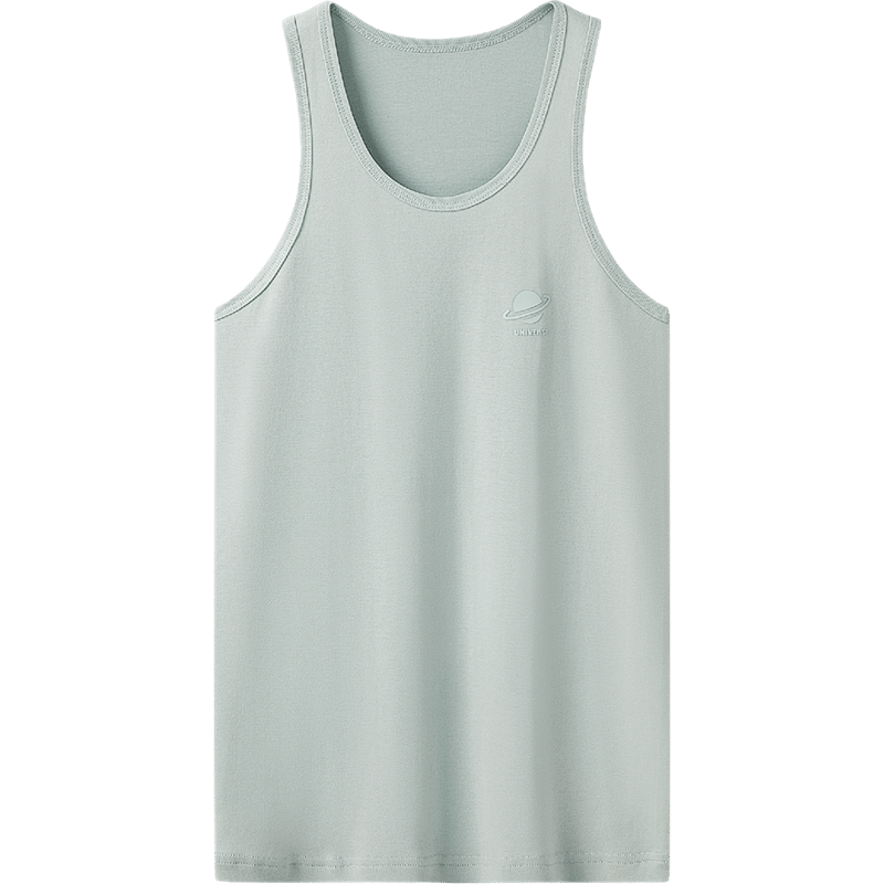 三槍兒童舒膚羅紋男童女童中大童圓領背心 青綠  150 