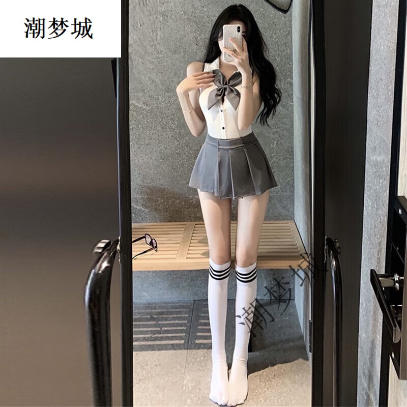 潮梦城床上攻速裙方便办事衣jk性感空姐制服套装jk纯欲床上情感趣味火辣 套装+白色学生 均码 京东折扣/优惠券