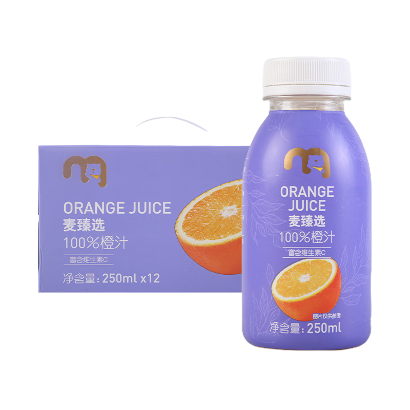 麦臻选100%橙汁 250ml*12