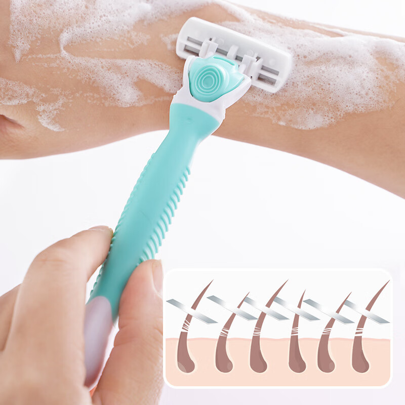 【甄选严选】手动刮毛刀女生剃毛腋毛腋下除毛器男女士专用私处去 粉色单个