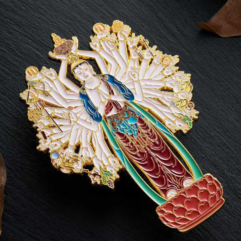 河北正定隆兴寺千手观音冰箱贴金属城市特色旅游纪念品博物院文创 博物院文创