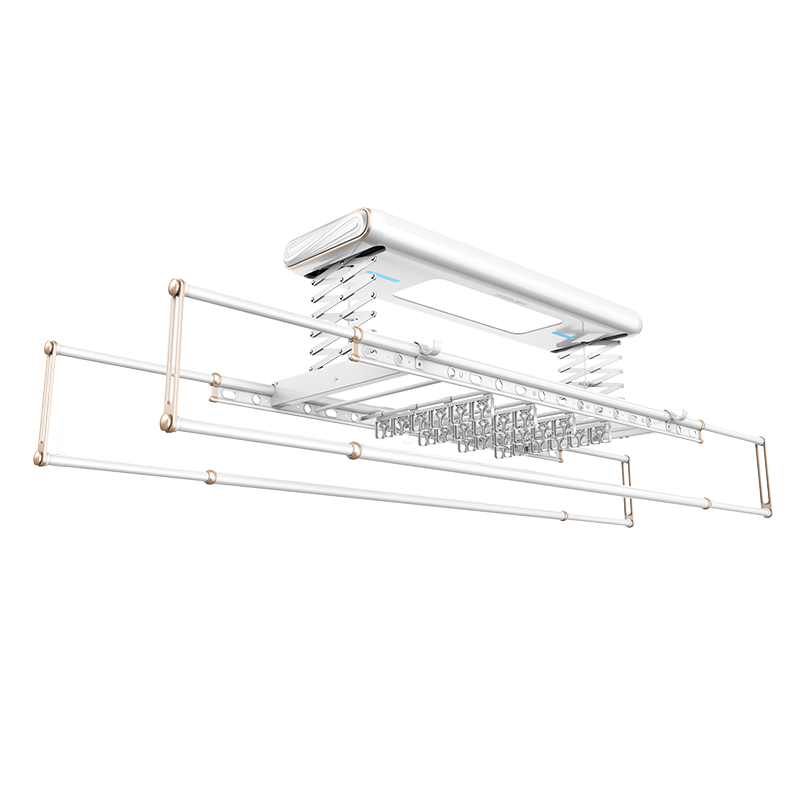 好太太语音消毒电动晾衣架家用阳台室外晾衣杆自动遥控升降伸缩照明晒衣架消毒智能晾衣机杀菌除菌晒衣架 【D-3132】衣被同晒+语音+消毒照明+横杆排夹