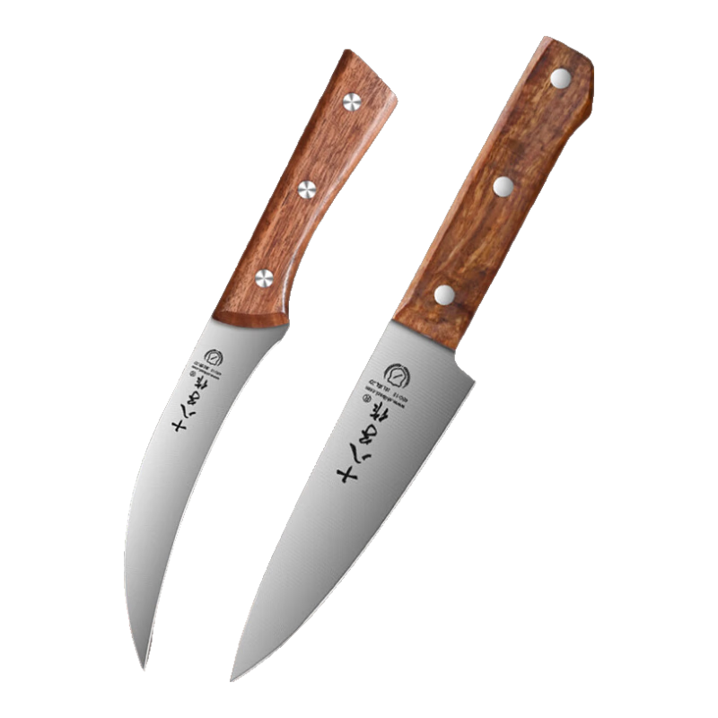 十八子作剔骨菜刀宰牛羊分割剝皮刀鋒利牛羊分割屠宰剔肉刀殺豬專用刀具 放血刀+彎刃剔骨