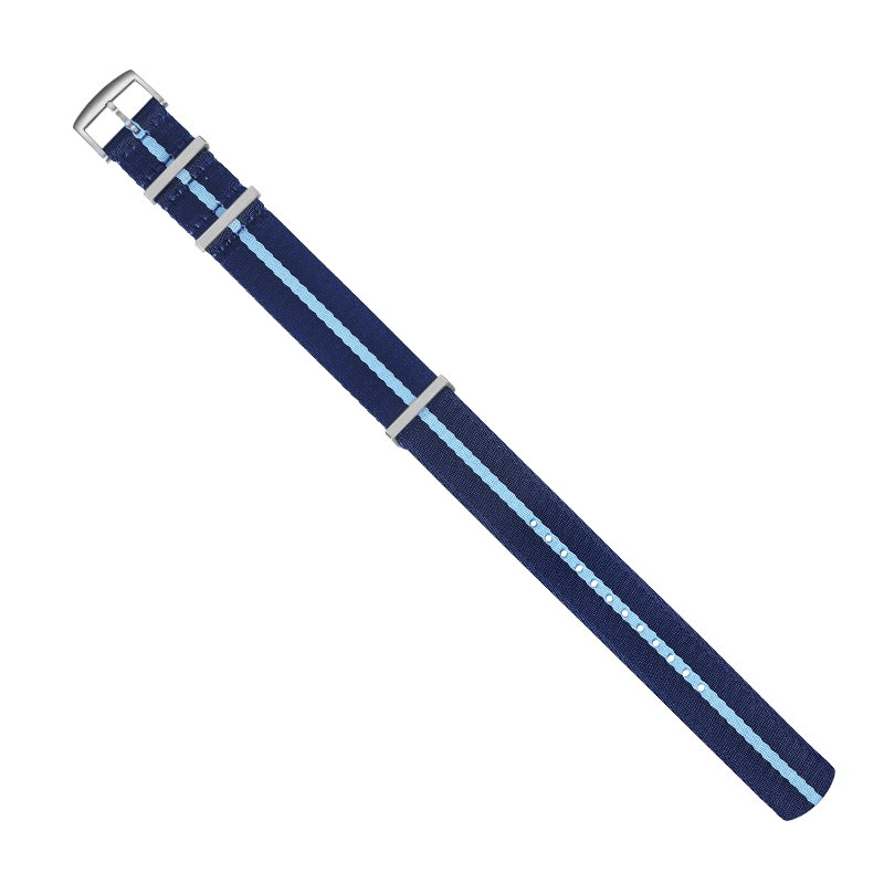 積優(yōu)（JEAYOU）歐米茄表帶NATO尼龍表帶適用歐米茄007星座斯沃琪超霸寶珀五十噚帝舵浪琴萬國(guó)天梭美度帆布手表帶 蔚藍(lán)深海-尼龍帆布款 21mm 針扣