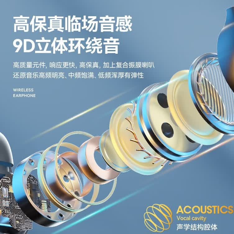 无线蓝牙耳机夹耳式运动跑步游戏不入耳机降噪高音质手机通用小米 M47肤-安卓通用-佩戴舒适不漏音