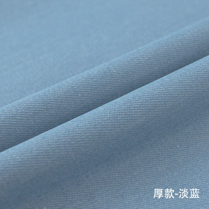 妙普樂高檔做褲子布料服裝面料布料大牛仔布料面料水洗透氣耐磨 厚款-淡藍(lán)(半米價)