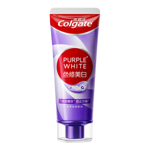 高露洁（Colgate）【孙颖莎同款】色修美白牙膏90g紫色去牙渍亮白清新口气百香果