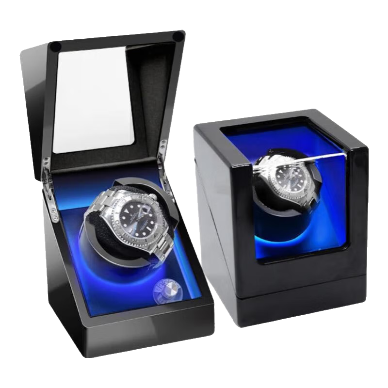 燦炫（canxuan）全自動(dòng)搖表器機(jī)械表專用手表?yè)u擺器轉(zhuǎn)表器單雙表位轉(zhuǎn)動(dòng)放置器家用 特價(jià)2表位-碳纖維皮【單檔+無(wú)蓋】