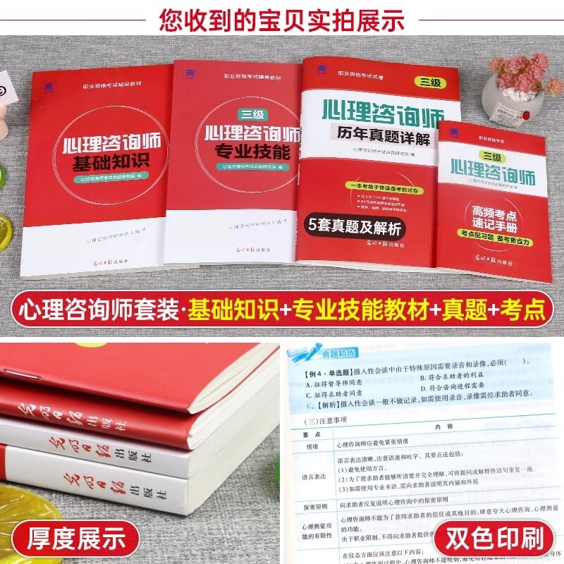 备考2026年心理咨询师专业技能基础知识三级培训教材25历年真题库试卷心里学一级二级教程入门书籍心理学咨询师考试书籍用书国家职业资格证证书培训教程 心理咨询师三级 专业技能（教材）