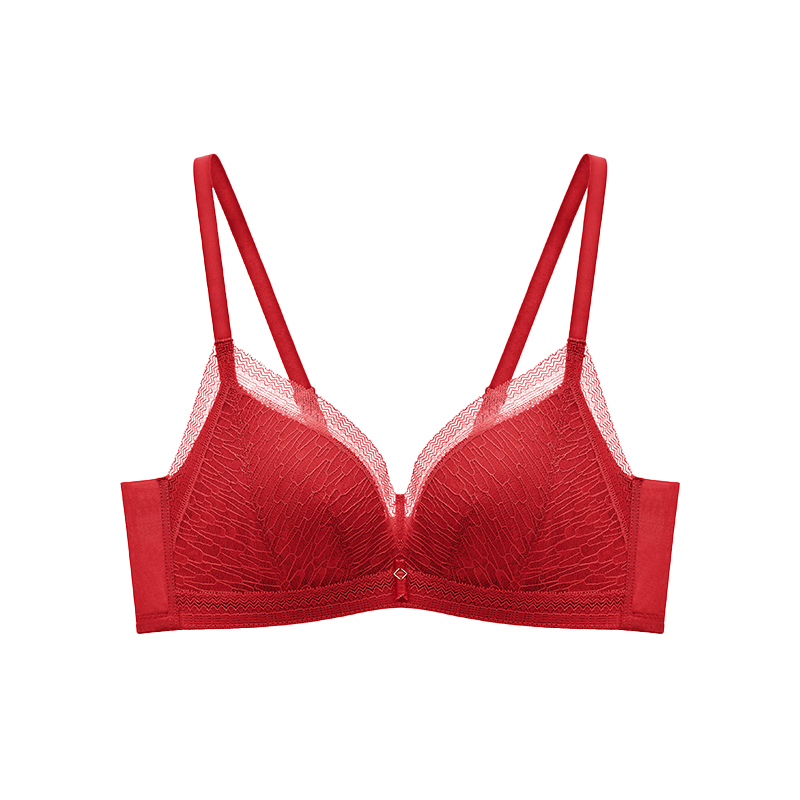 曼妮芬（Maniform）舒適無鋼圈文胸性感蕾絲收副乳內(nèi)衣女士小胸聚攏軟支撐胸罩