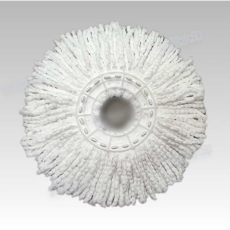 干湿两用免手洗手压式绿行星旋转甩水拖把拖布头 圆布10个装