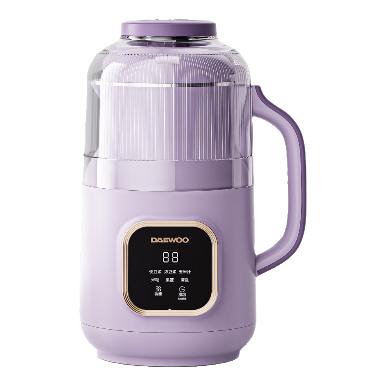 大宇（DAEWOO）破壁机家用小型豆浆机1-2人免过滤免手洗全自动免煮2025新款静音降噪无渣果蔬机米糊机SM12 【微压破壁】SM12-紫色（650ml）