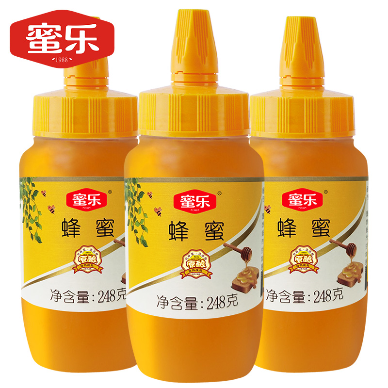 蜜乐百花蜜天然蜂蜜蜂蜜248g*3瓶