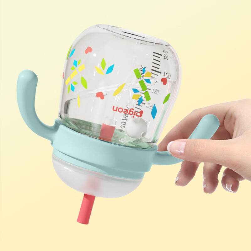 贝亲水杯 儿童牛奶杯 宝宝喝水喝奶学饮熊猫杯 PPSU直饮奶瓶吸管杯  熊猫吸管杯 300ml （7个月+）